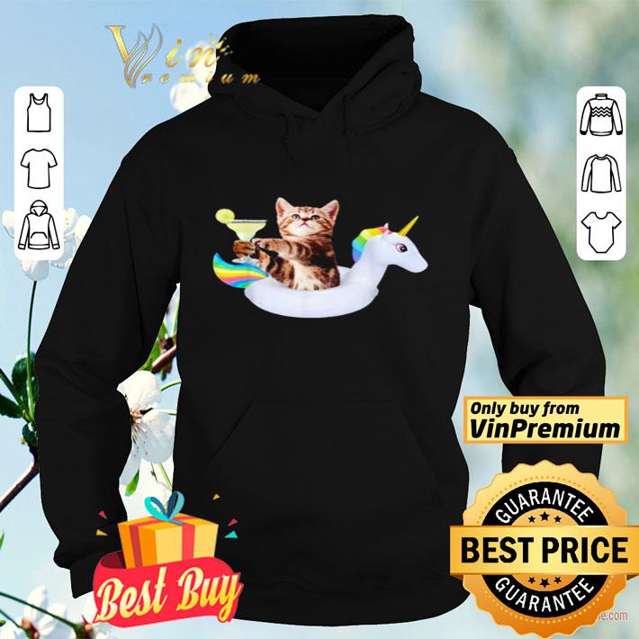 9bfe3309 summer kitty with margarita and unicorn float funny cat shirt 4 - Summer Kitty With Margarita and Unicorn Float Funny Cat shirt