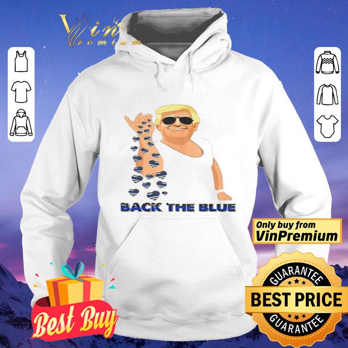 Donald Trump Back The Blue Heart American Flag Independence Day shirt