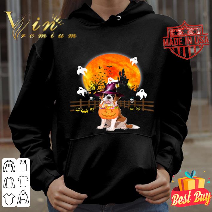 a3dd3961 st bernard dog witch halloween pumpkin tshirt shirt 4 - St.Bernard Dog Witch Halloween pumpkin Tshirt shirt