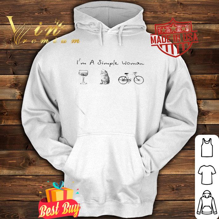 I’m a simple woman wine cat running cycle shirt