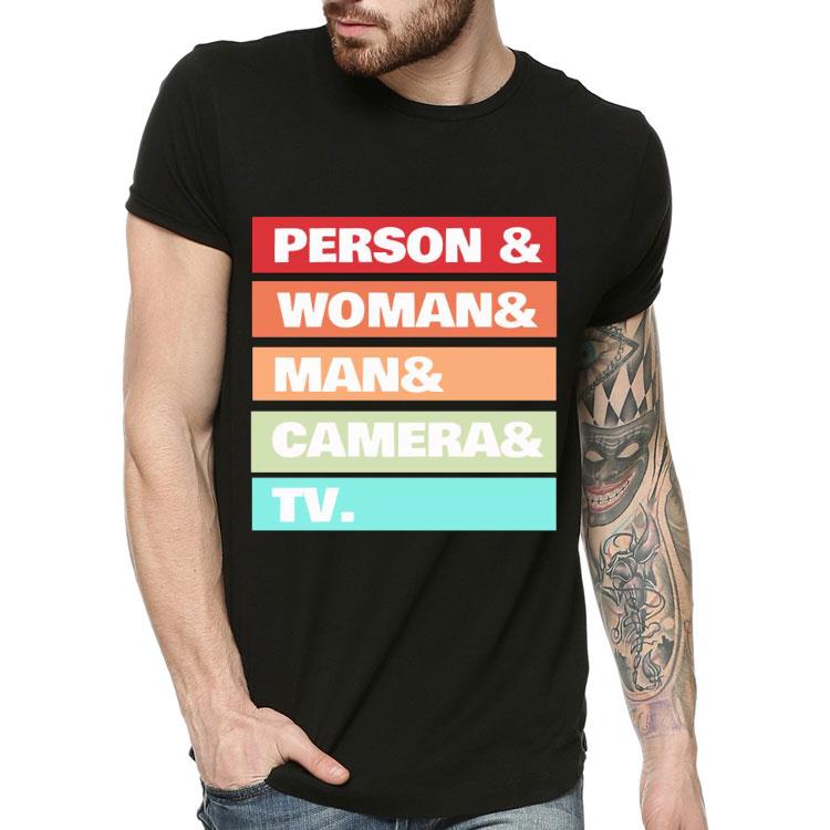 Person And Woman And Man And Camera Tv Vintage Shirt