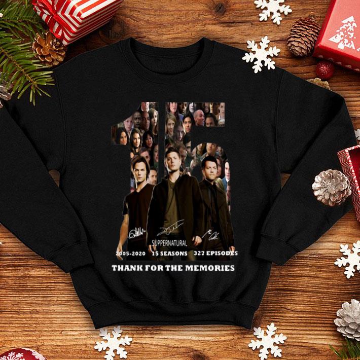15 Supernatural 15 Seasons 327 Episodes Thank For The Memories shirt