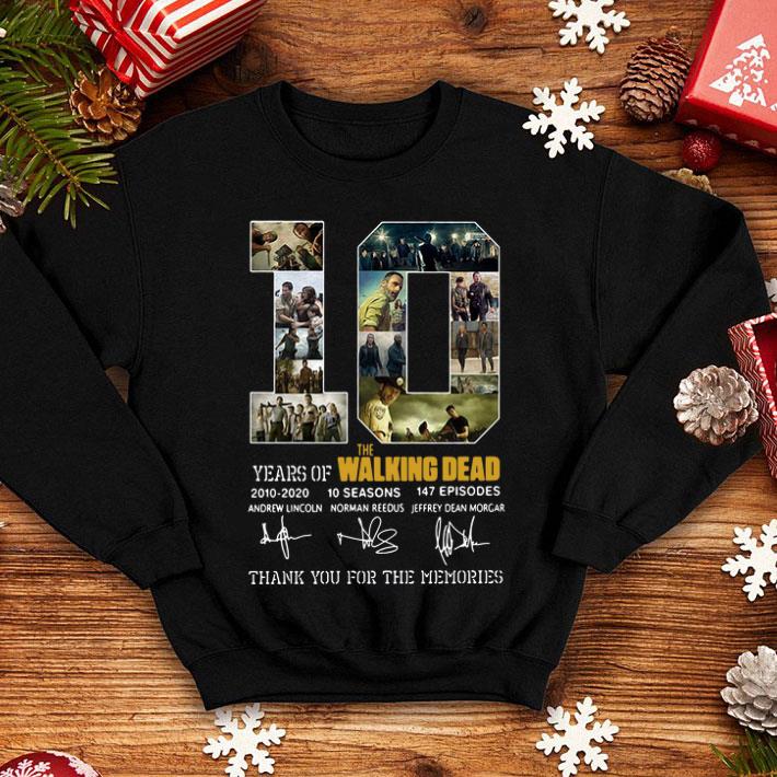 10 Years Of The Walking Dead 2010-2020 Signatures shirt 1 10 Years Of The Walking Dead 2010-2020 Signatures shirt