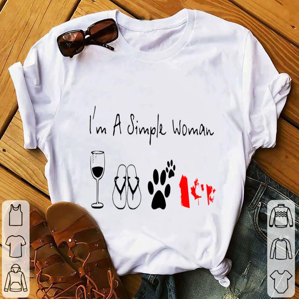 I’m A Simple Woman Wine Flip Flop Dog Paw And Canada Flag Shirt a944af4e i m a simple woman wine flip flop dog paw and canada flag shirt 4 - I’m A Simple Woman Wine Flip Flop Dog Paw And Canada Flag Shirt