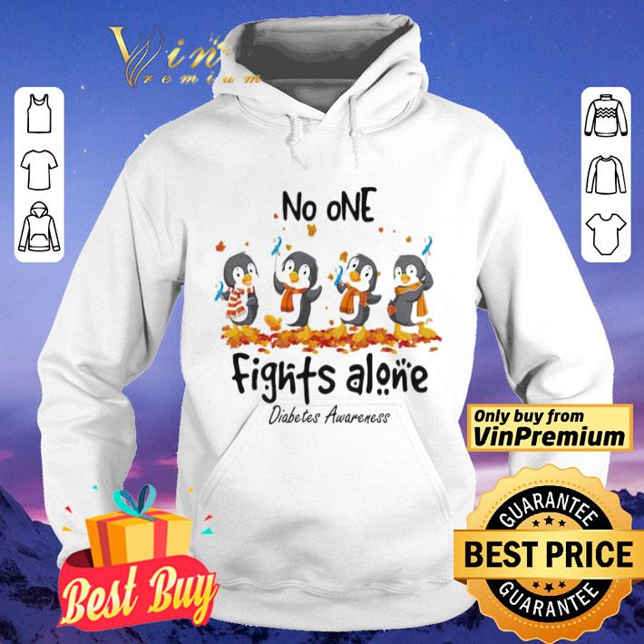 Penguins no one fights alone diabetes awareness shirt