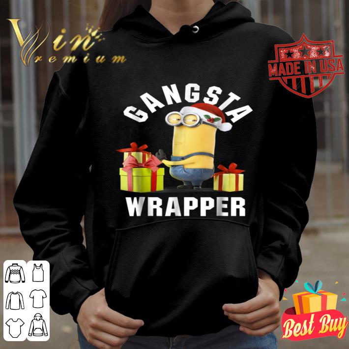 ab46fd00 despicable me minion gansta wrapper christmas t shirt 4 - Despicable Me Minion Gansta Wrapper Christmas T-Shirt