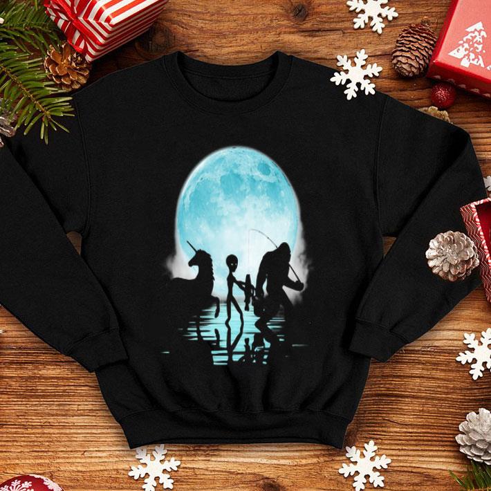 Fishing Under The Moon Bigfoot Alien And Unicorn shirt 1 Fishing Under The Moon Bigfoot Alien And Unicorn shirt