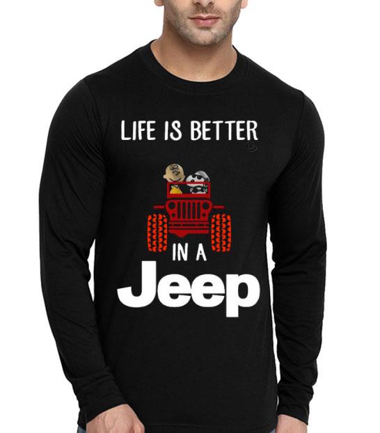 af23099c snoopy and woodstock driving life is better in a jeep shirt 4 - Snoopy And Woodstock Driving Life Is Better In A Jeep Shirt