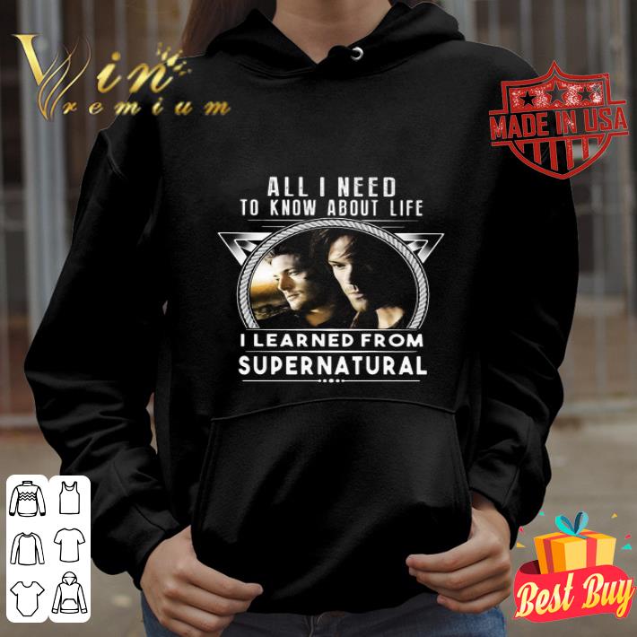 afa1a142 all i need to know about life i learned from supernatural tv series shirt 4 - All I Need To Know About Life I Learned From Supernatural TV Series shirt