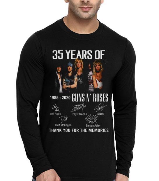 35 Year Of Gun N’ Roses 1985-2020 Thank You For The Memories Shirt