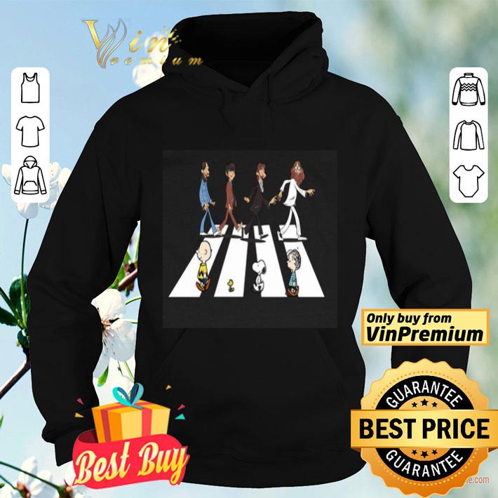 The Beatles and Snoopy walking cross shirt