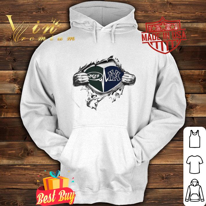 Insides Me New York Jets And New York Giants Heartbeat shirt