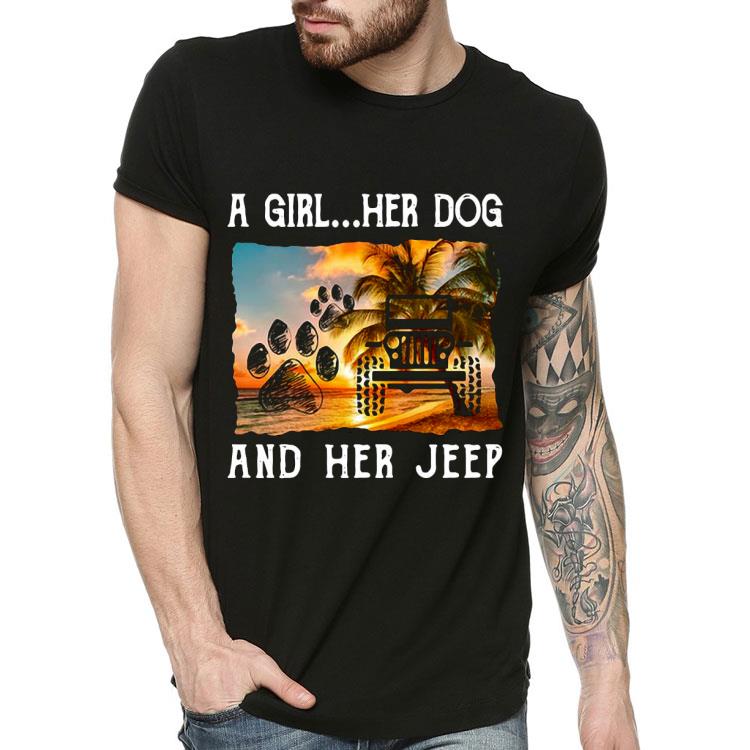 A Girl Her Dog And Her Jeep Shirt