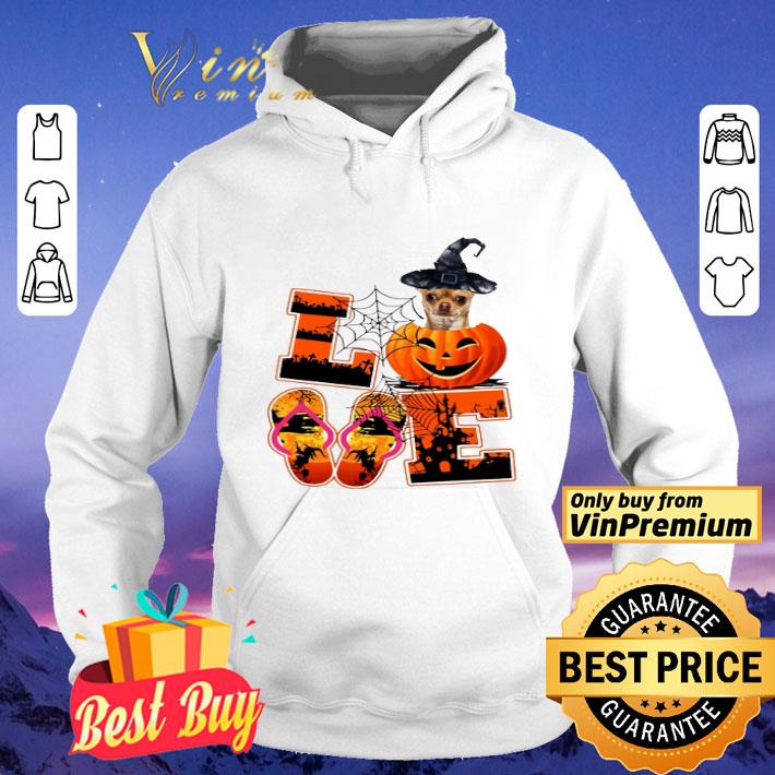 Love Halloween Chihuahua Witch Pumpkin shirt