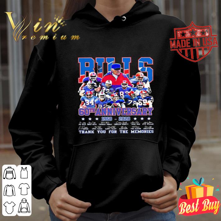 Buffalo Bills Football 60th Anniversary 1960 2020 Signatures shirt