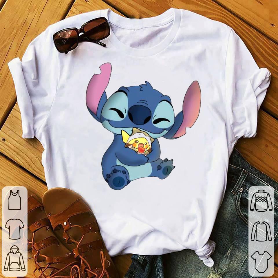 Stitch Hug Baby Pikachu Shirt c80fb59f stitch hug baby pikachu shirt 4 - Stitch Hug Baby Pikachu Shirt