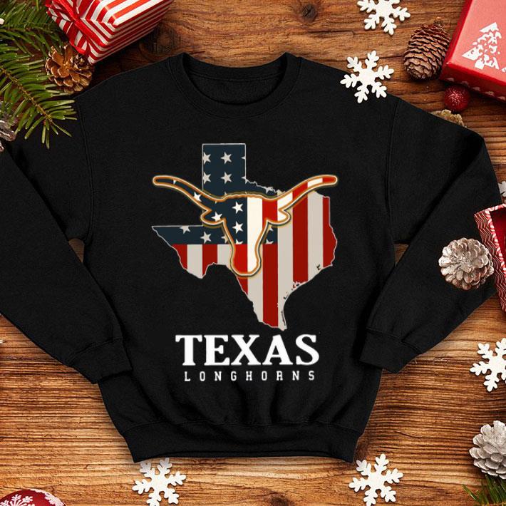 Texas Longhorns Texas Map American Flag shirt