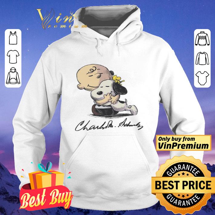 d17599fa the charlie brown hug snoopy signature shirt 4 - The Charlie Brown Hug Snoopy Signature shirt