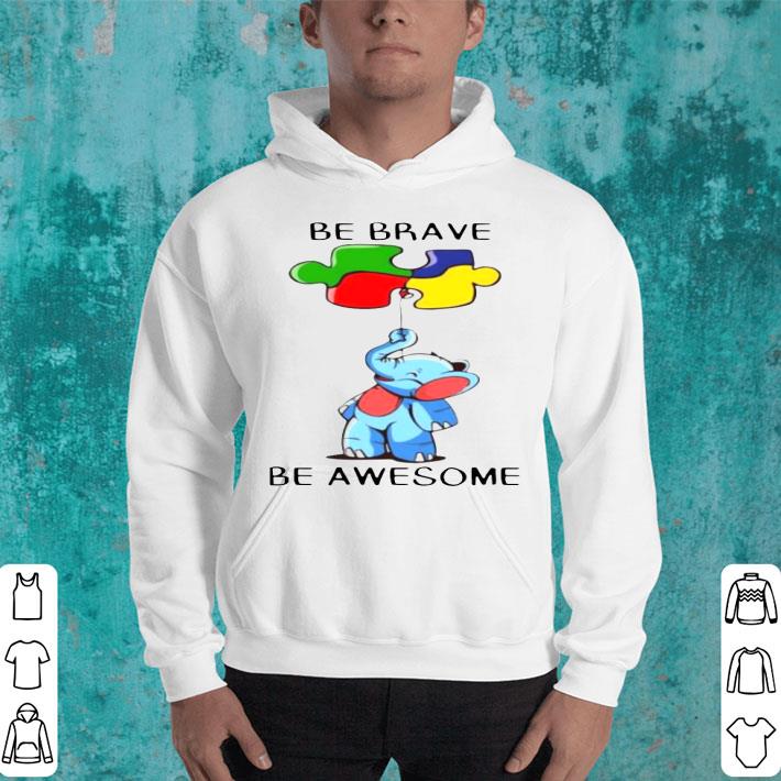 Autism Be Brave Be Awesome Elephant Shirt