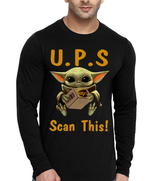 Baby Yoda Hug UPS Scan This Shirt