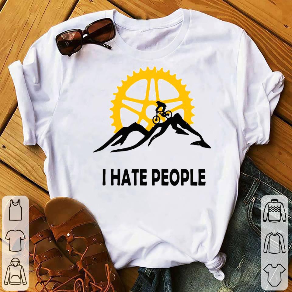 Cycling I Hate People Mountain Biking Shirt