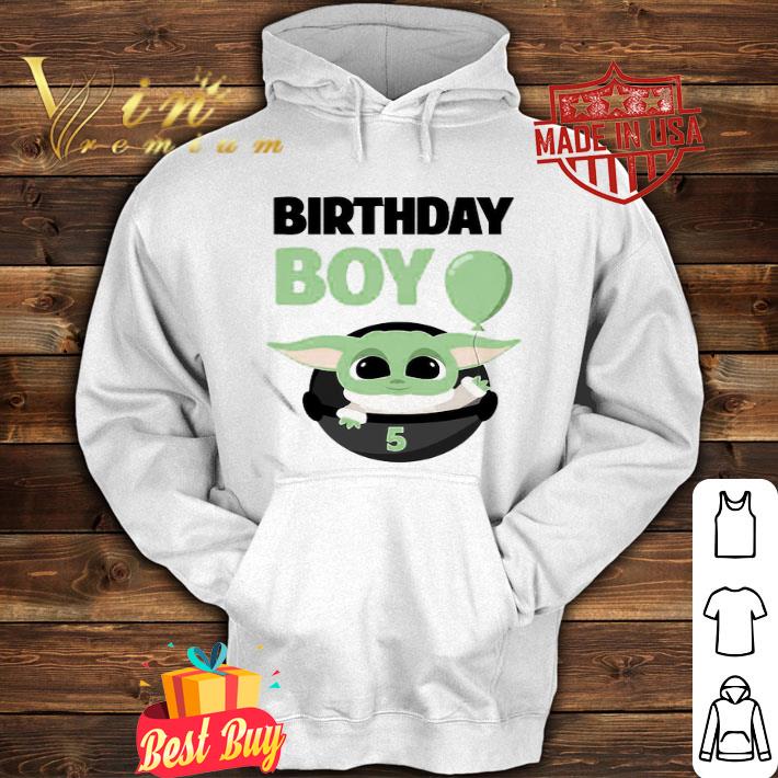 Star Wars Baby Yoda Birthday Boy 5 Balloon shirt
