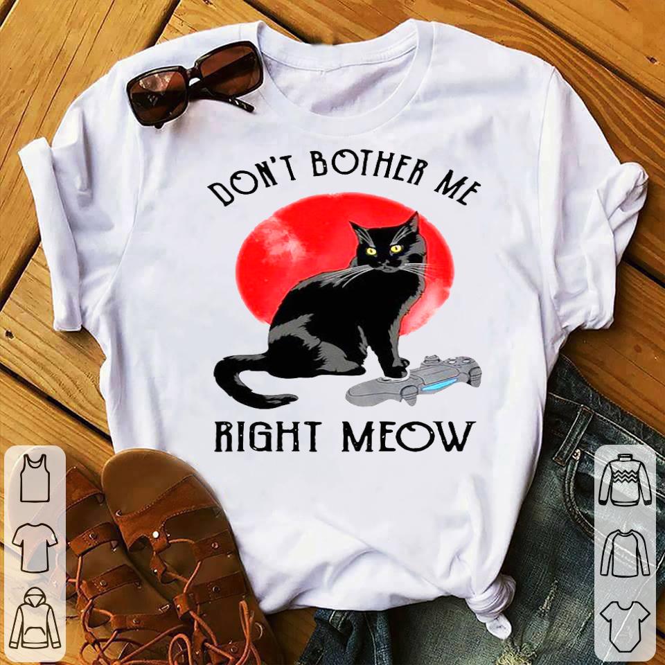Awesome Cat Don’t Bother Me Right Meow Shirt