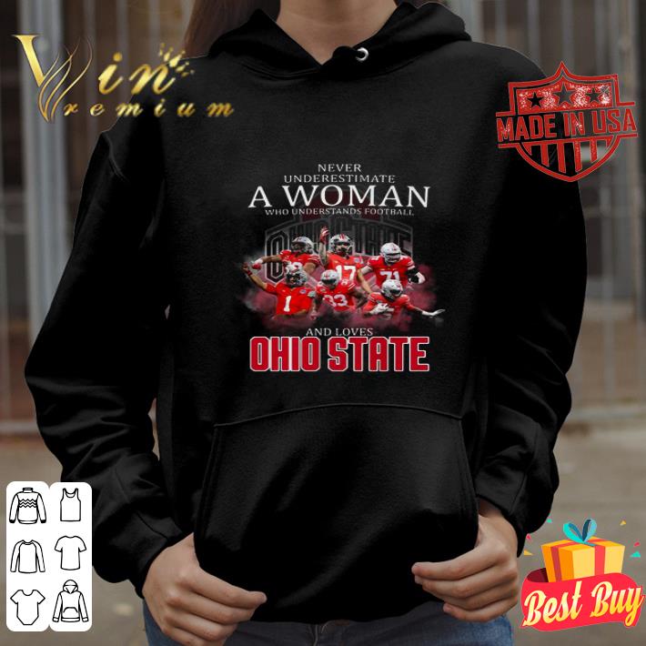 df14b3b4 never underestimate a woman who understands football and loves ohio state buckeyes shirt 4 - Never Underestimate A Woman Who Understands Football And Loves Ohio State Buckeyes shirt