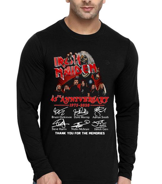 df583f5b iron maiden 45th anniversary thank you for the memories signatures shirt 4 - Iron Maiden 45th Anniversary Thank You For The Memories Signatures Shirt