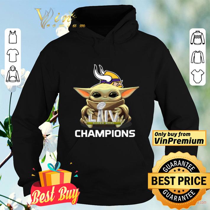 e18804b1 baby yoda hug super bowl liv champions minnesota vikings shirt 4 - Baby Yoda Hug Super Bowl Liv Champions Minnesota Vikings shirt