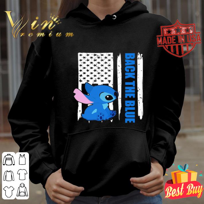 Stitch Back The Blue American Flag Happy Independence Day shirt