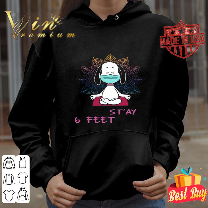Yoga Chill Snoopy Wear Mask Namastay 6 Feet Away Covid-19 shirt