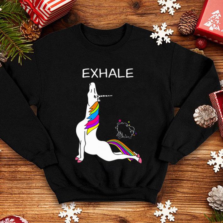 e906a60e yoga unicorn exhale shirt 4 - Yoga Unicorn Exhale shirt