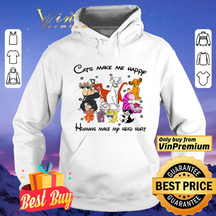 Cats Make Me Happy Humans Make My Head Hurt shirt