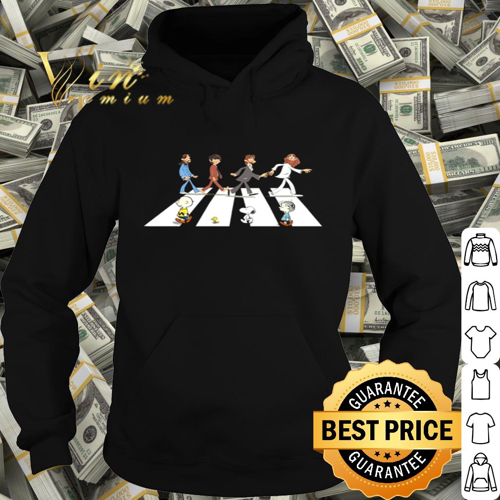 The Abbey Road The Beatles and Peanuts Characters shirt