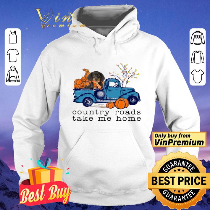 Country Roads Dachshund Take Me Home Pumpkin Before Halloween shirt