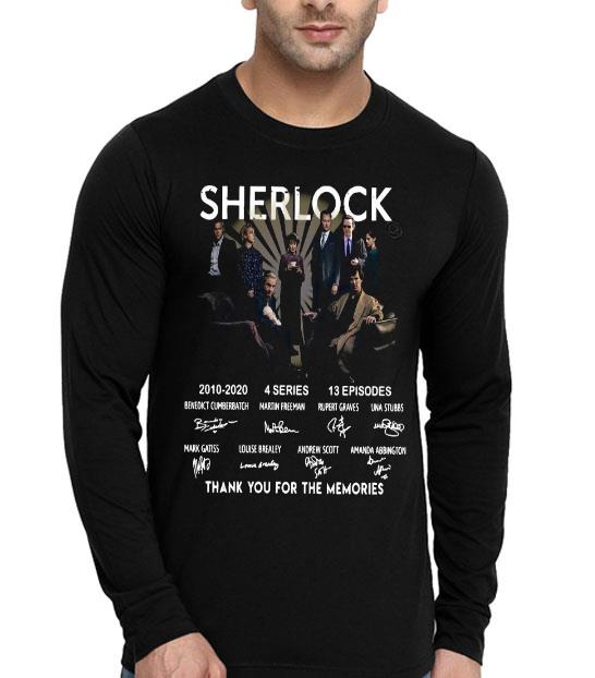 f150f771 sherlock 2010 2020 4 series 13 episodes thank you for the memories signatures shirt 4 - Sherlock 2010 2020 4 Series 13 Episodes Thank You For The Memories Signatures Shirt