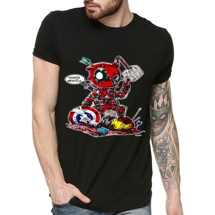 f8229f92 baby deadpool who s next shirt 4 - Baby Deadpool Who’s Next Shirt