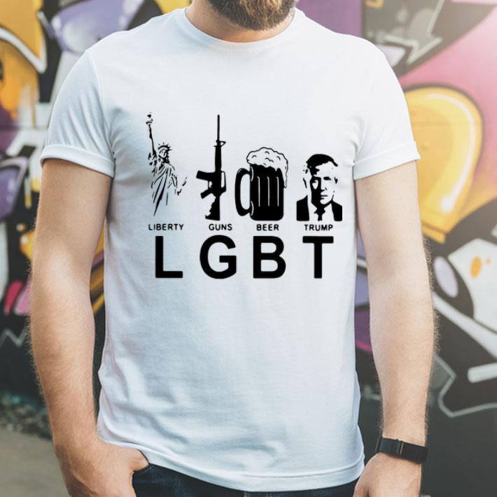 Liberty Guns Beer Trump LGBT shirt