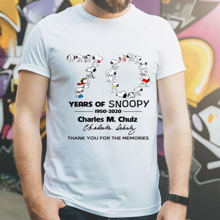 70 Years Of Snoopy 1950-2020 Charles M Schulz Signature shirt