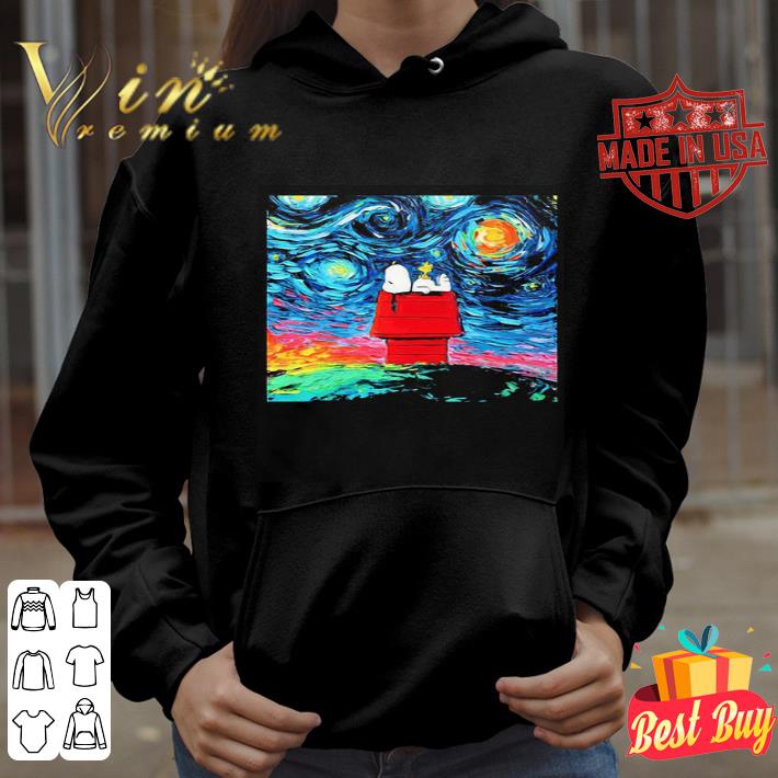Snoopy And Woodstock Sleep Starry Night Van Gogh shirt