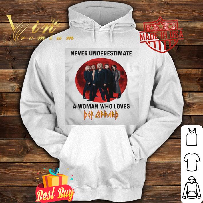 Never Underestimate A Woman Who Loves Def Leppard Sunset shirt