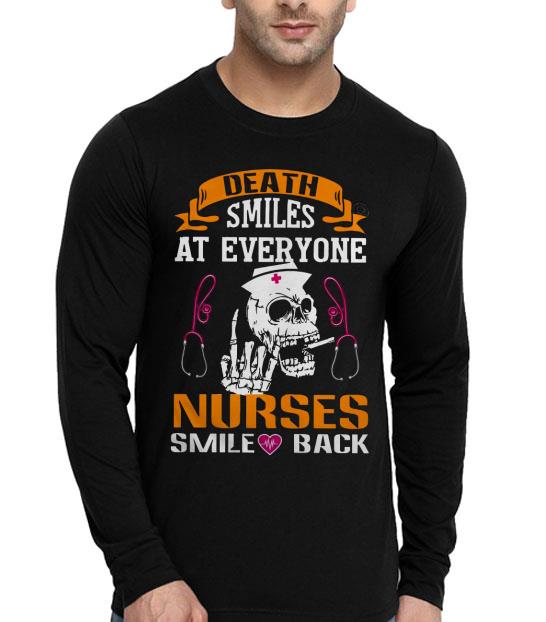 aebc5ed6 death smiles at everyone nurses smile back shirt 4 - Death Smiles At Everyone Nurses Smile Back Shirt