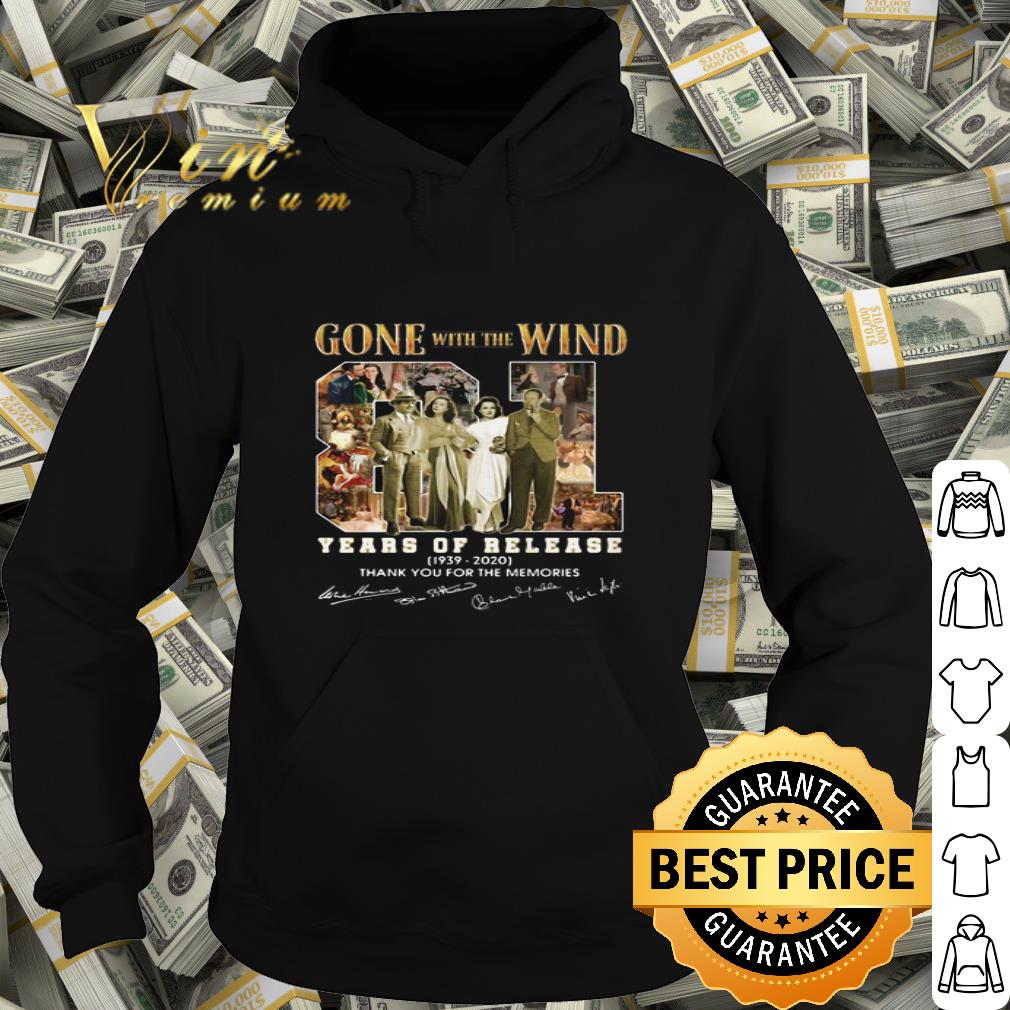 Gone With The Wind characters 81 Years Of Release 1939-2020 Signatures shirt