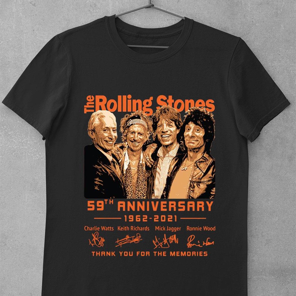 2021 The Rolling Stones Band 59th Anniversary RIP Charlie Watts Signatures shirt 2021 The Rolling Stones Band 59th Anniversary RIP Charlie Watts Signatures shirt 1