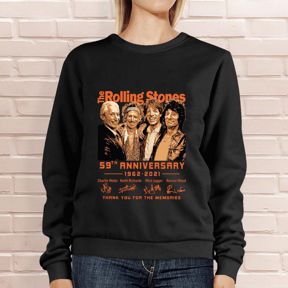 2021 The Rolling Stones Band 59th Anniversary RIP Charlie Watts Signatures shirt 2021 The Rolling Stones Band 59th Anniversary RIP Charlie Watts Signatures shirt 4
