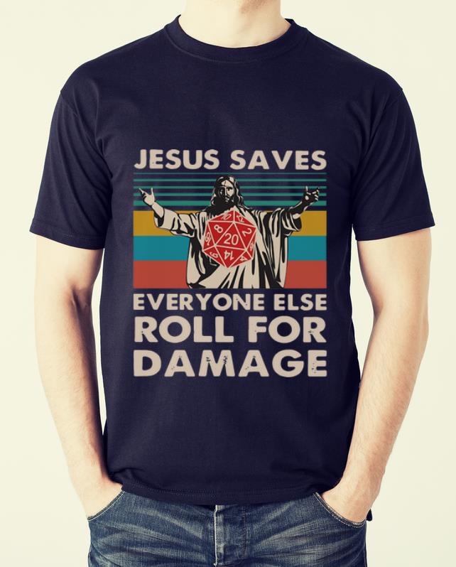 Premium Vintage Jesus Saves Everyone Else Roll For Damage shirt 2