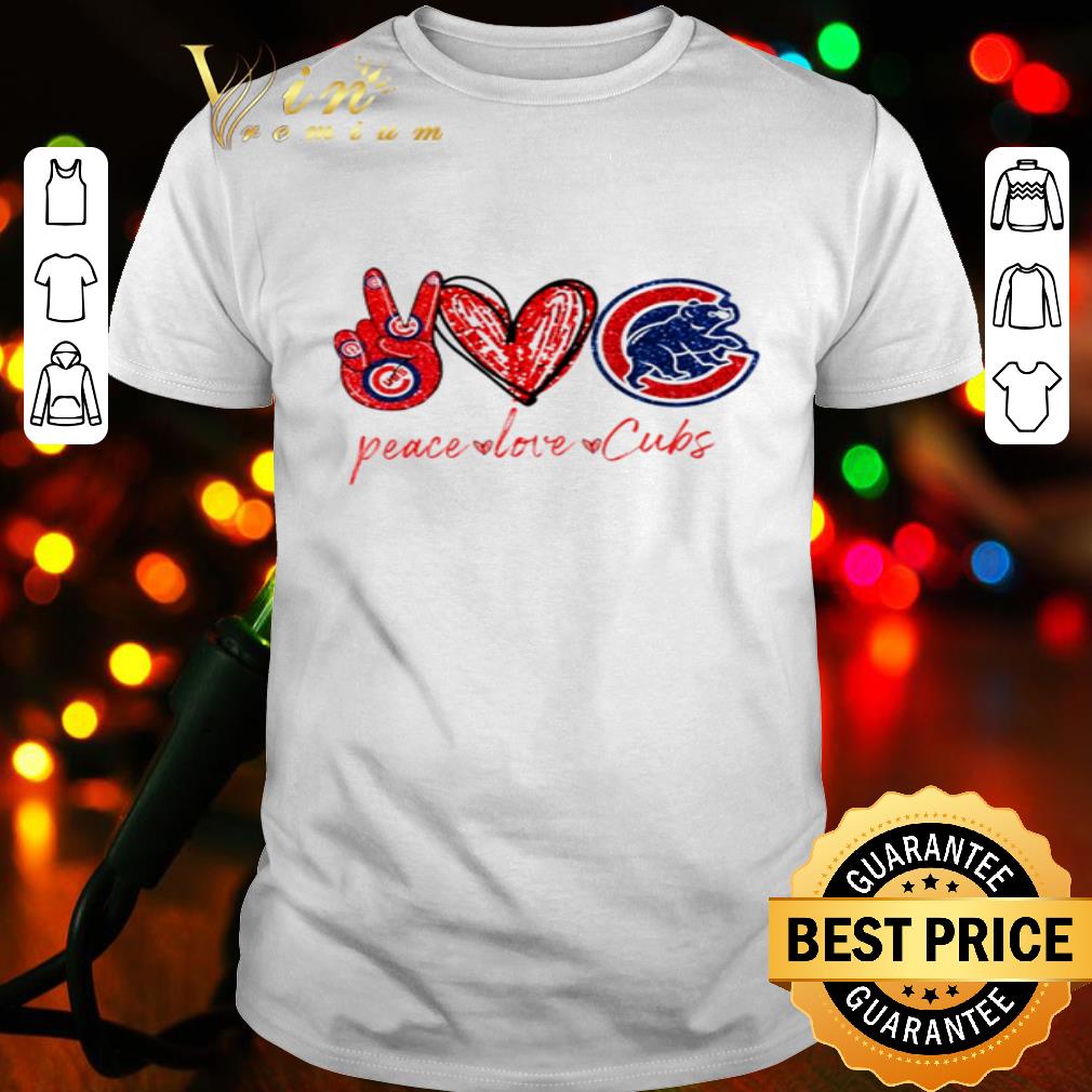Peace love and Cubs Chicago Cubs logo shirt