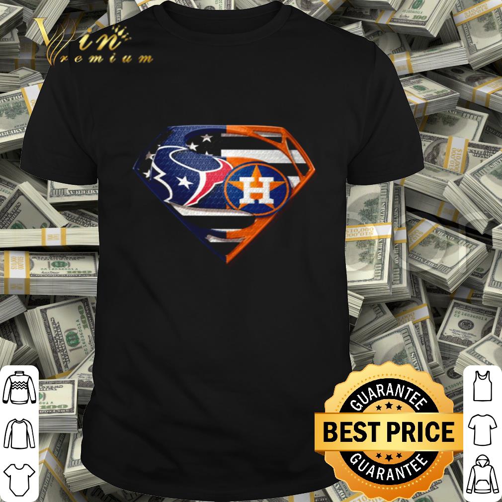 Houston Texans and Houston Astros inside Superman logo shirt