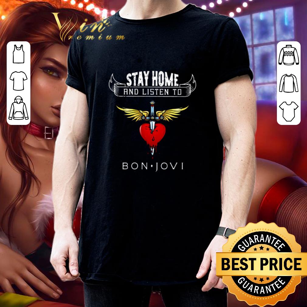 Stay home and listen to Bon Jovi Logo Coronavirus shirt 3